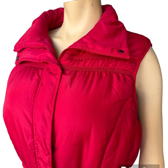 New Directions Red Zipper Snap Front Closure Women’s Puffer Jacket - Picture 3 of 9